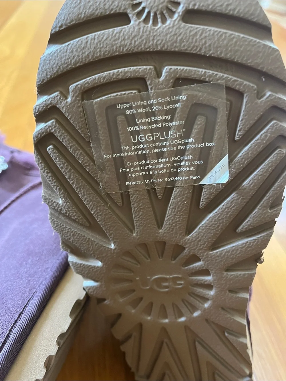Plush Purple Ankle Ugg Boots with Crystal Accent